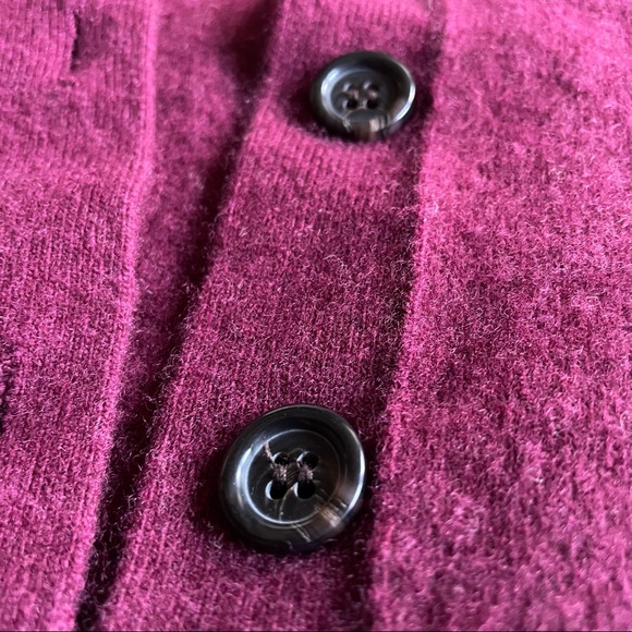 J Crew Cashmere Cardigan - Burgundy, Size XXS - Picture 2 of 3